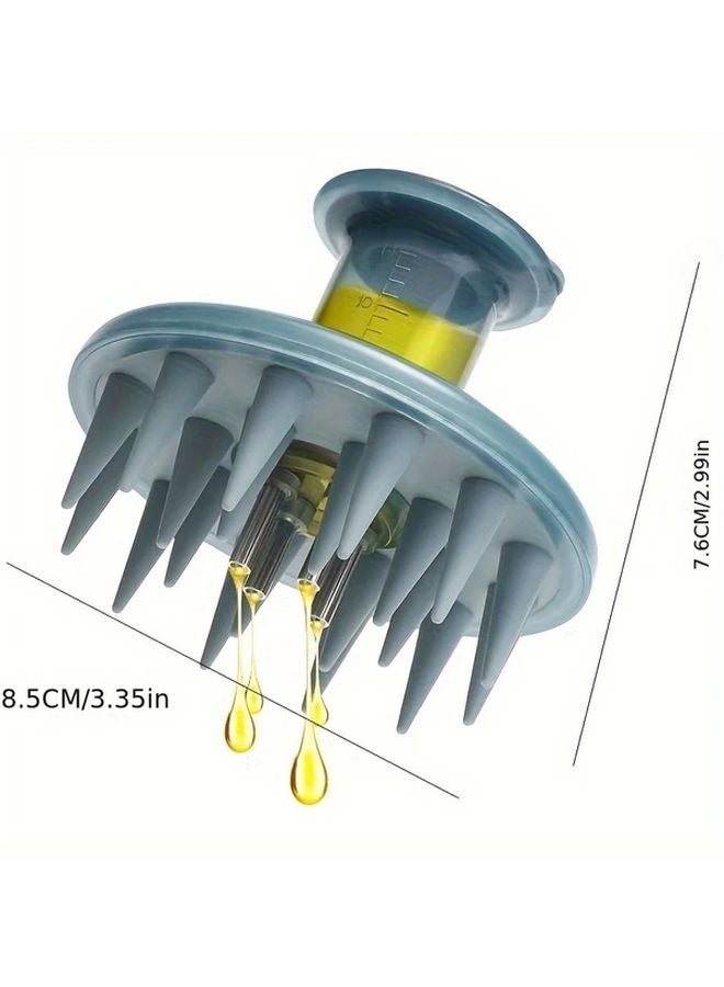Blue Silicone Scalp Massage Brush For Hair Growth And Dry Scalp Care - Image 3